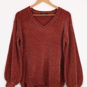 Lulus Weekend Chiller Rusty Rose Chenille Knit Oversized Sweater